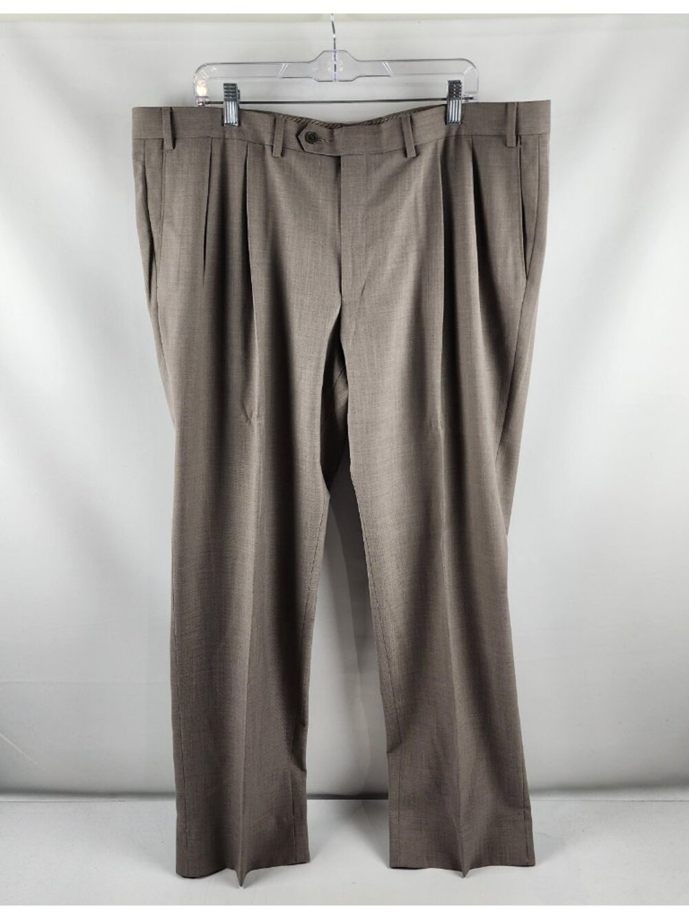 Lauren Ralph Lauren Pants Mens 42x30 Gray Tan Pleated Dress Pants